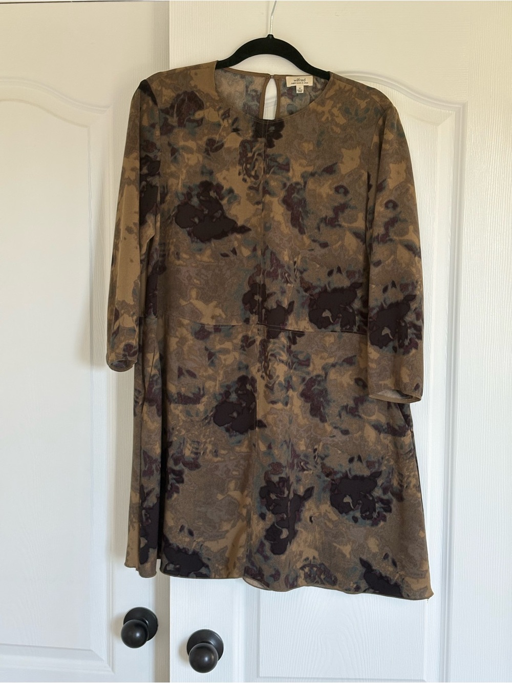 Wilfred Floral Shift Dress in Brown and Plum - Picture 3 of 3